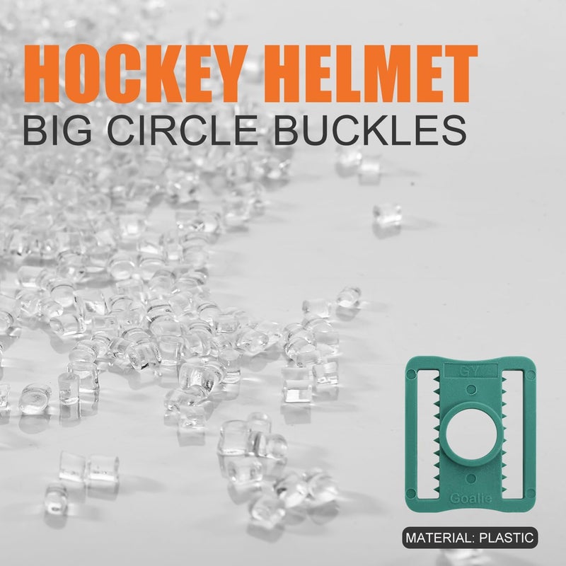 GY Hockey Goalie Mask Slider Clips 10 Pack – 3 x 2.6 cm (1.18 x 1.02 Inches) – Durable Plastic (PC) Replacement Helmet Buckles for Ice Hockey Goalie Helmets - Image 4